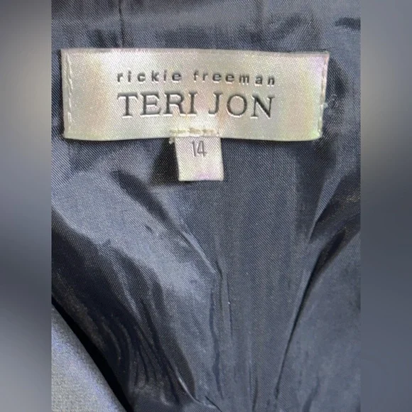 Rickie Freeman Teri Jon Jacket Skirt Fringe Trim Set - Picture 6 of 13